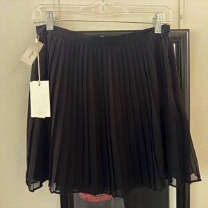 Wilfred Black A-Line Pleated Skirt (NWT)